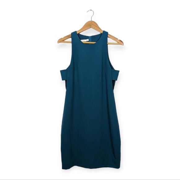 Bishop + Young Kate Teal Side Cut Out Sleeveless Sheath Dress - Picture 1 of 8